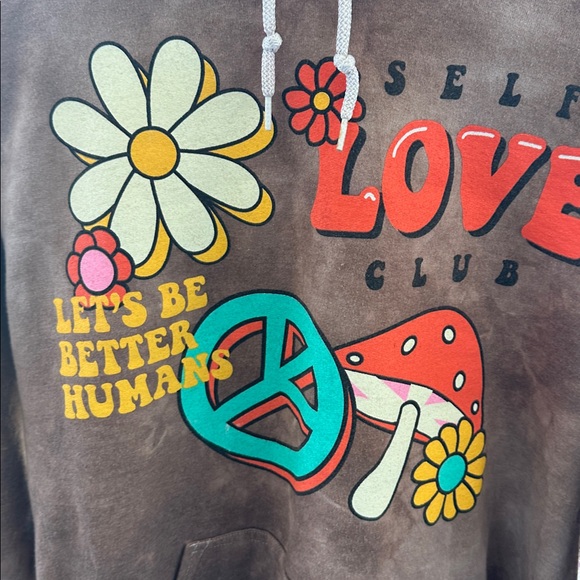 Love Peace Floral Hoodie - Picture 4 of 8